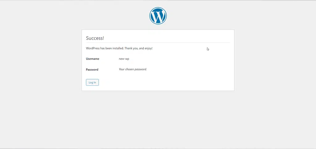 WordPress Manuel Olarak Nasıl Kurulur? (2024 Kılavuzu) 19 WordPress Installed Succssfully