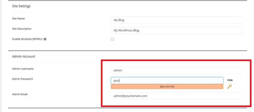 WordPress Manuel Olarak Nasıl Kurulur? (2024 Kılavuzu) 7 Creating Admin Account for WordPress
