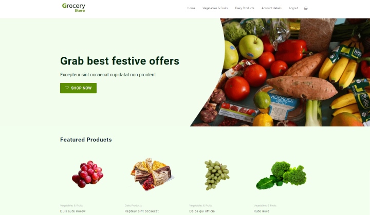 Satışları Artıracak En İyi 11 Genel Mağaza Web Sitesi Şablonu 2024 6 Zita Grocery Store 1