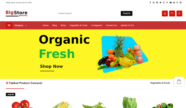 Satışları Artıracak En İyi 11 Genel Mağaza Web Sitesi Şablonu 2024 7 big store grocery 45