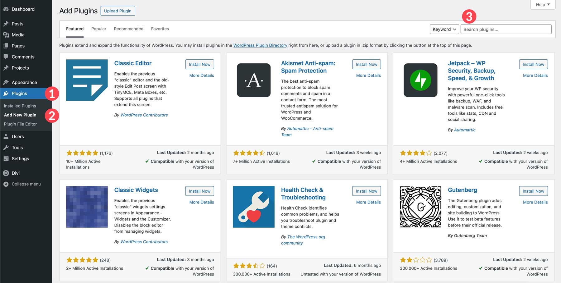 WordPress eklentisini yükleyin
