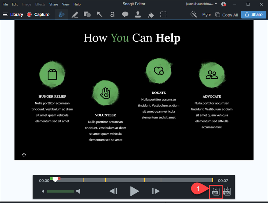 gif animado al pasar el mouse