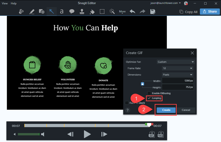 gif animado al pasar el mouse