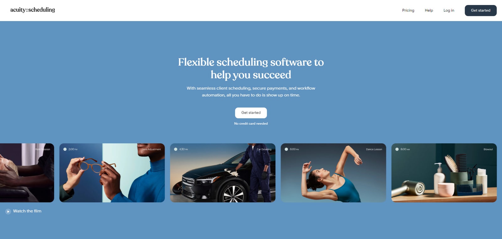 Acuity Scheduling 的照片，这是一款时尚的调度软件，适用于服务业务，提供无限的预约和服务。