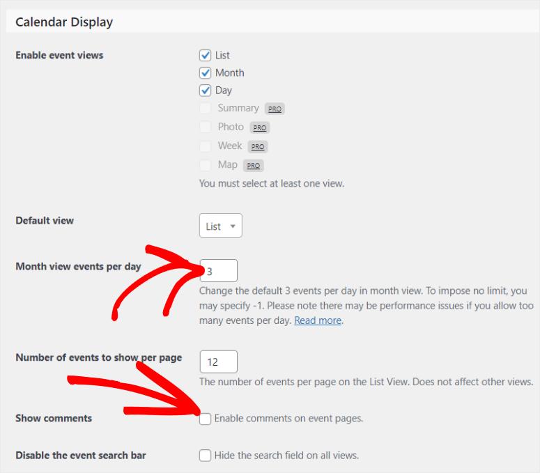 the-events-calendar-show-comments - IsItWP - Detector gratuit de teme WordPress the events calendar show comments