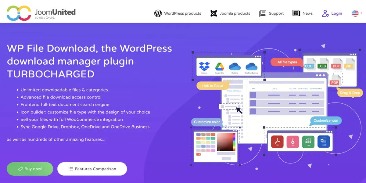 Download del file WP da JoomUnited 