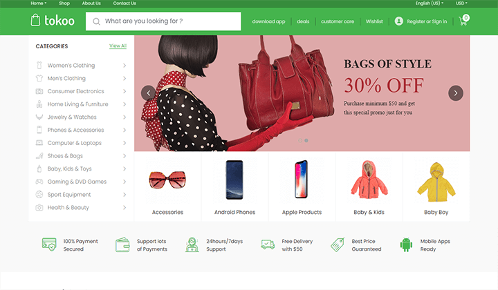 2024 年可促進銷售的 12 個最佳 Dropshipping WordPress 主題 10 tokoo 3251
