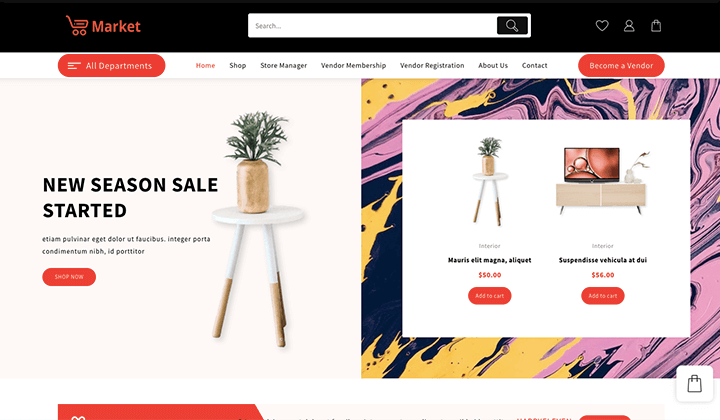 2024 年可促進銷售的 12 個最佳 Dropshipping WordPress 主題 2 Shop Mania is one of the best dropshipping WordPress themes.