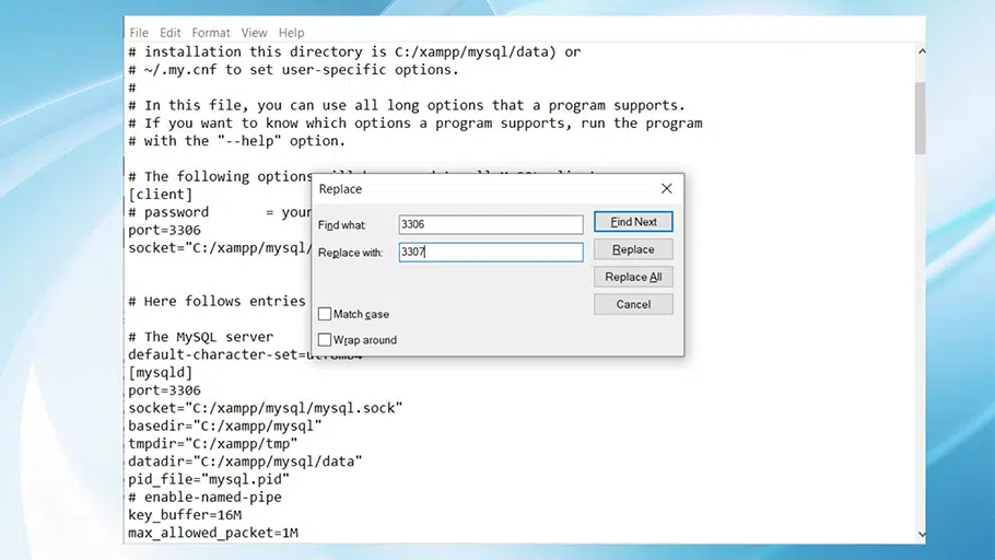 「MySQL が予期せずシャットダウンしました」XAMPP エラーを修正する方法? 10 Changing XAMPP ports in MySQL