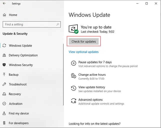 จะแก้ไข NET::ERR_CERT_COMMON_NAME_INVALID ได้อย่างไร 17 Checking Windows Update