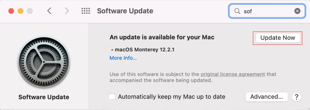 จะแก้ไข NET::ERR_CERT_COMMON_NAME_INVALID ได้อย่างไร 18 Checking macOS update