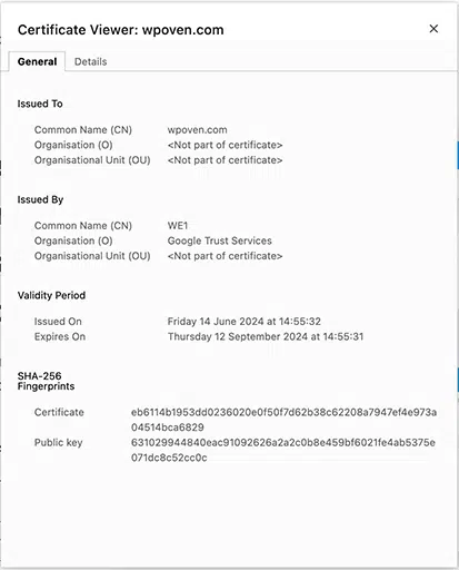 จะแก้ไข NET::ERR_CERT_COMMON_NAME_INVALID ได้อย่างไร 5 SSL certificate details