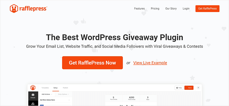 RafflePress - IsItWP - 無料の WordPress テーマ検出ツール RafflePress