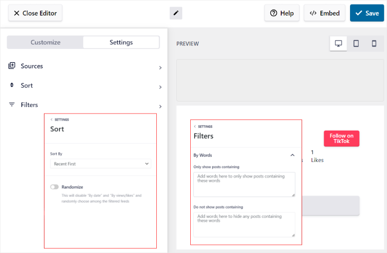 スマッシュバルーン-tiktok-settings - IsItWP - 無料の WordPress テーマ検出器 smash balloon tiktok settings