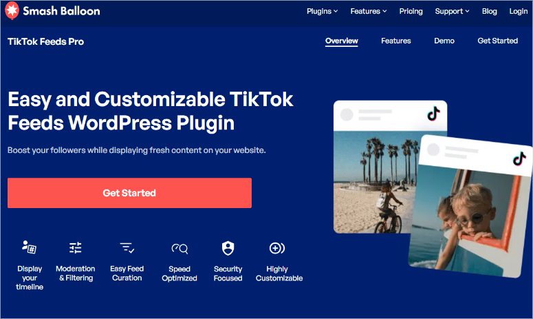 スマッシュバルーン-tiktok-ホームページ - IsItWP - 無料の WordPress テーマ検出器 smash balloon tiktok homepage