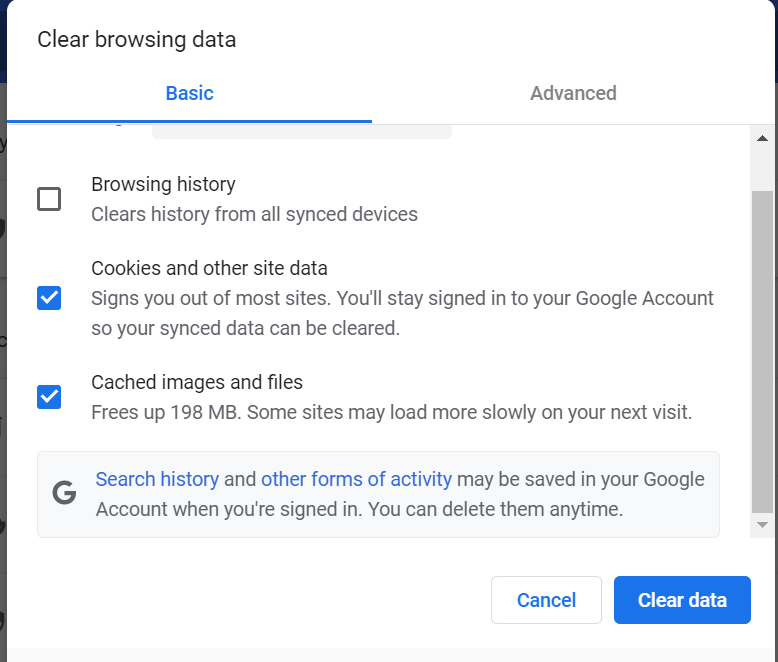 "이 사이트에 연결할 수 없습니다." 오류를 해결하는 방법은 무엇입니까? 4 Clearing Cache in Chrome