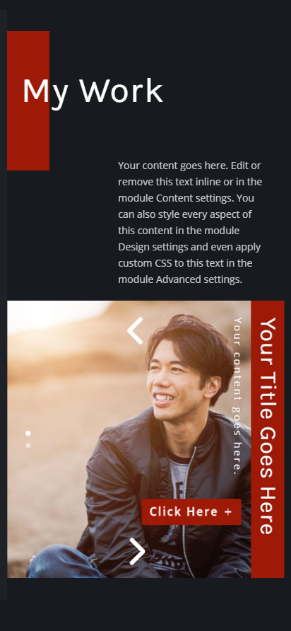 Elemen penggeser vertikal Divi