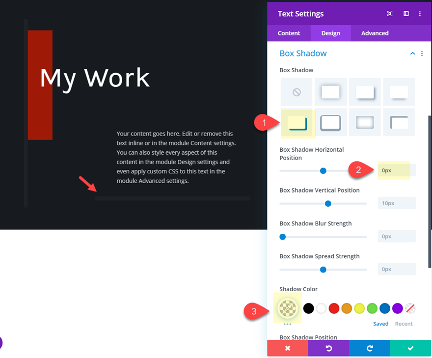 Elemen penggeser vertikal Divi