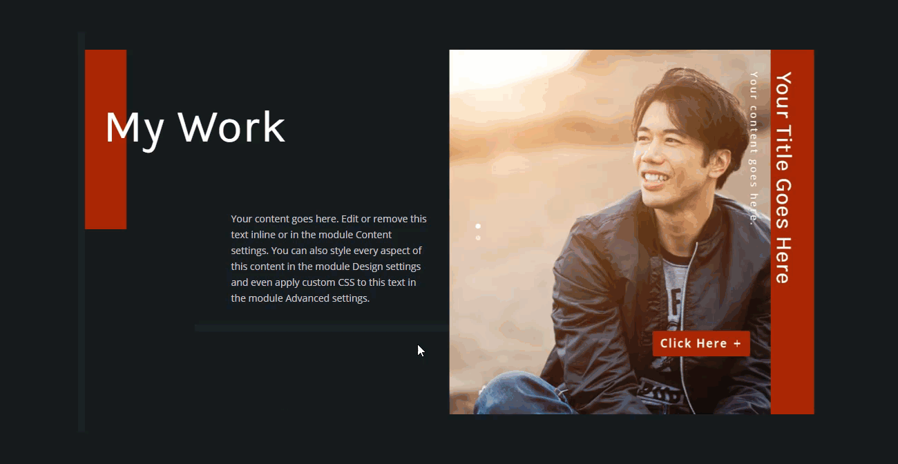 Elemen penggeser vertikal Divi