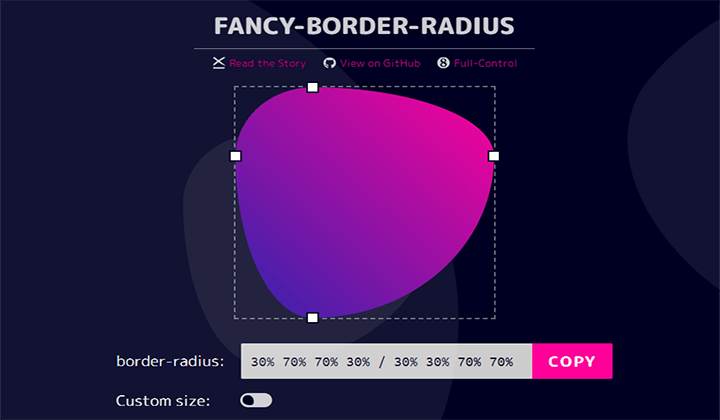 6 cele mai bune instrumente generatoare de CSS pe care le puteți folosi în 2024 12 fancy border radius 36
