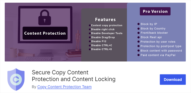 protezione-copia-sicura-e-blocco-del-contenuto - IsItWP - Rilevatore di temi WordPress gratuito secure copy content protection and content locking