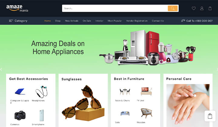 网站类型细分与现实生活示例 2 Multi Vendor WooCommerce Theme
