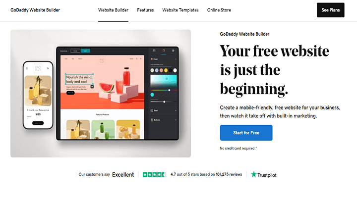 6+ AI Ecommerce Website Builder: Creare ușoară de magazin online 8 godaddy ai website builder