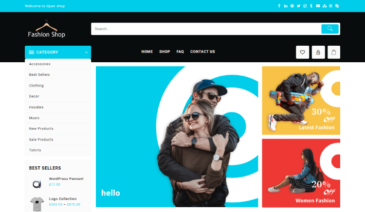 11 Temas y plantillas de WordPress para ropa de bebé 6 open shop