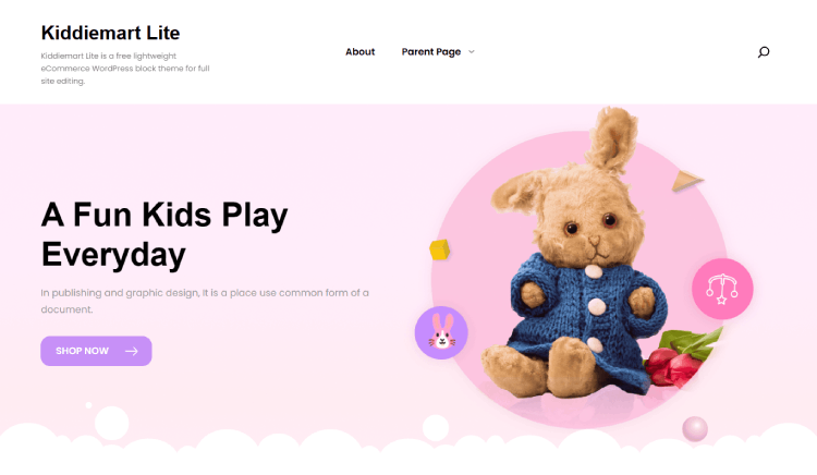 11 Temas y plantillas de WordPress para ropa de bebé 7 Kiddiemart