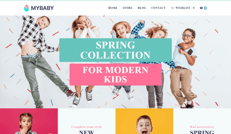 11 Temas y plantillas de WordPress para ropa de bebé 9 OceanWP