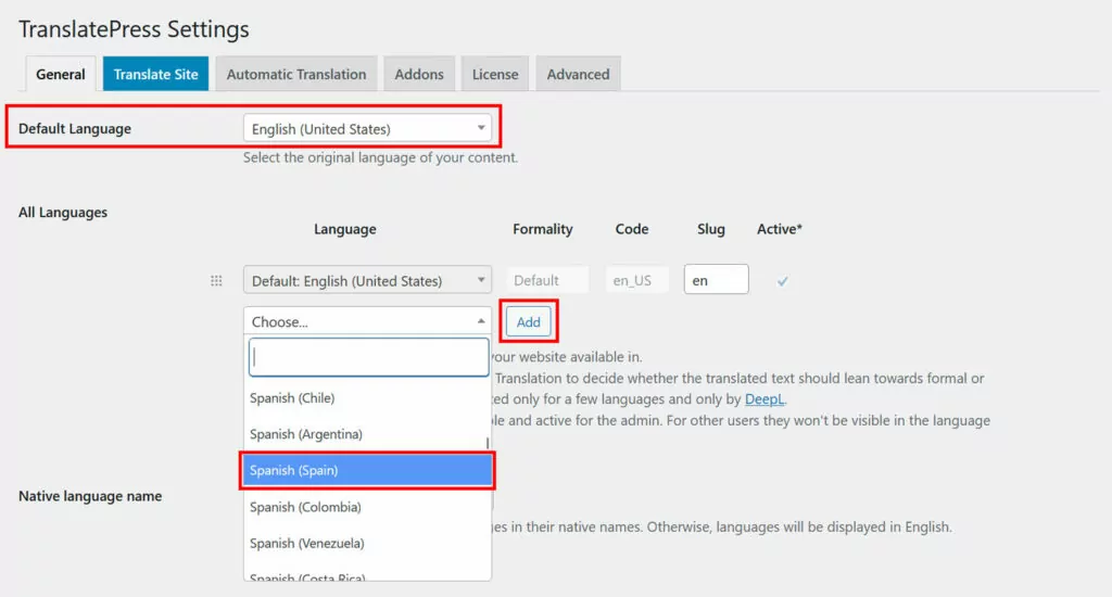 imposta la lingua predefinita e quella di destinazione per avviare il blogging internazionale