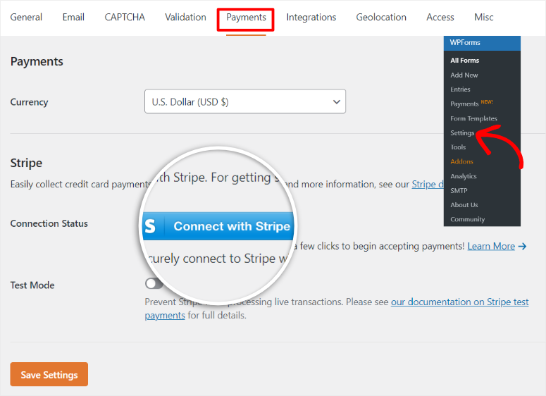 wpforms-connect-to-stripe - IsItWP - Rilevatore di temi WordPress gratuito wpforms connect to stripe