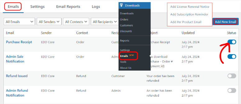 edd-add-email - IsItWP - Rilevatore di temi WordPress gratuito edd add email