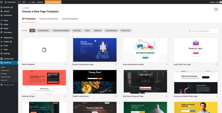 modelli - IsItWP - Rilevatore di temi WordPress gratuito SeedProd templates