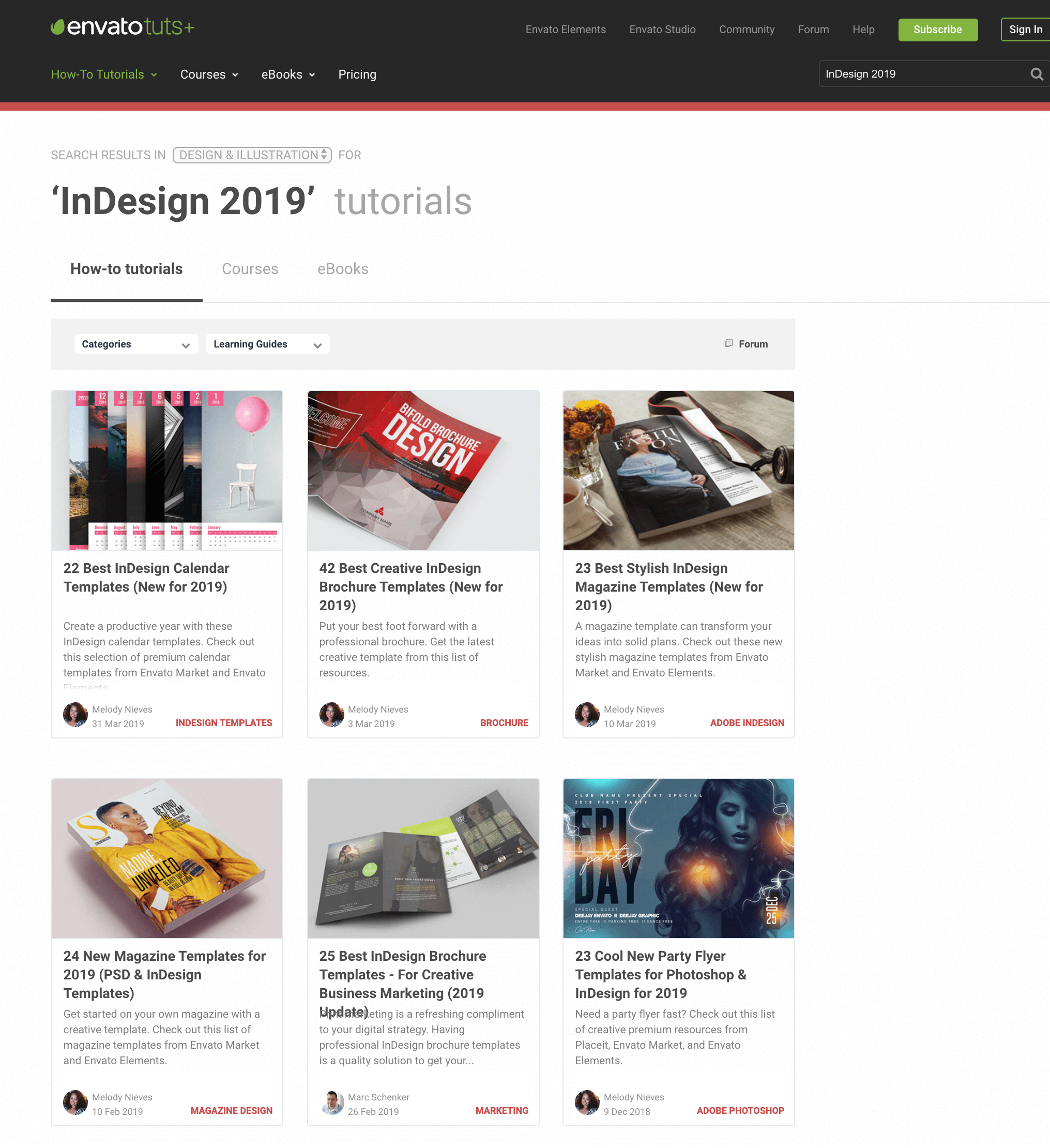 Envato Tuts InDesign 튜토리얼