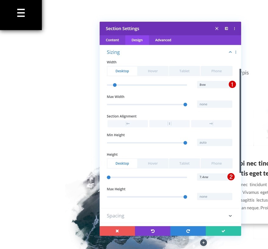 宣伝文メニュー