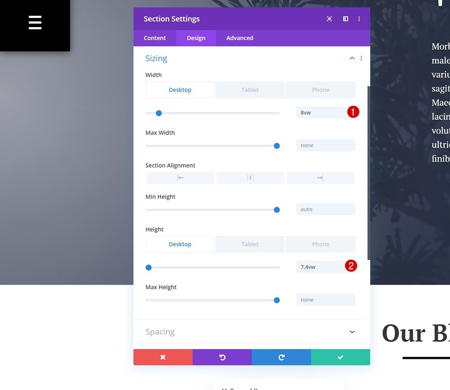 宣伝文メニュー