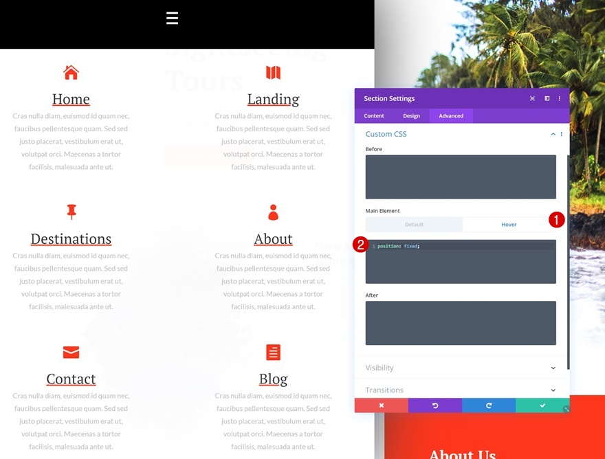 宣伝文メニュー