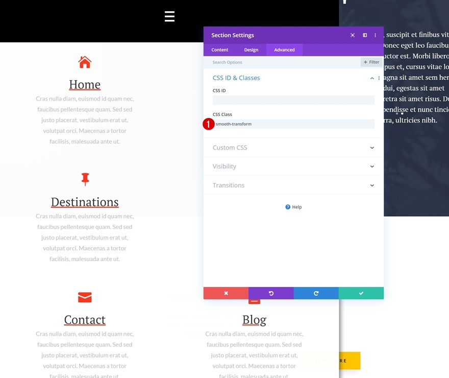 宣伝文メニュー