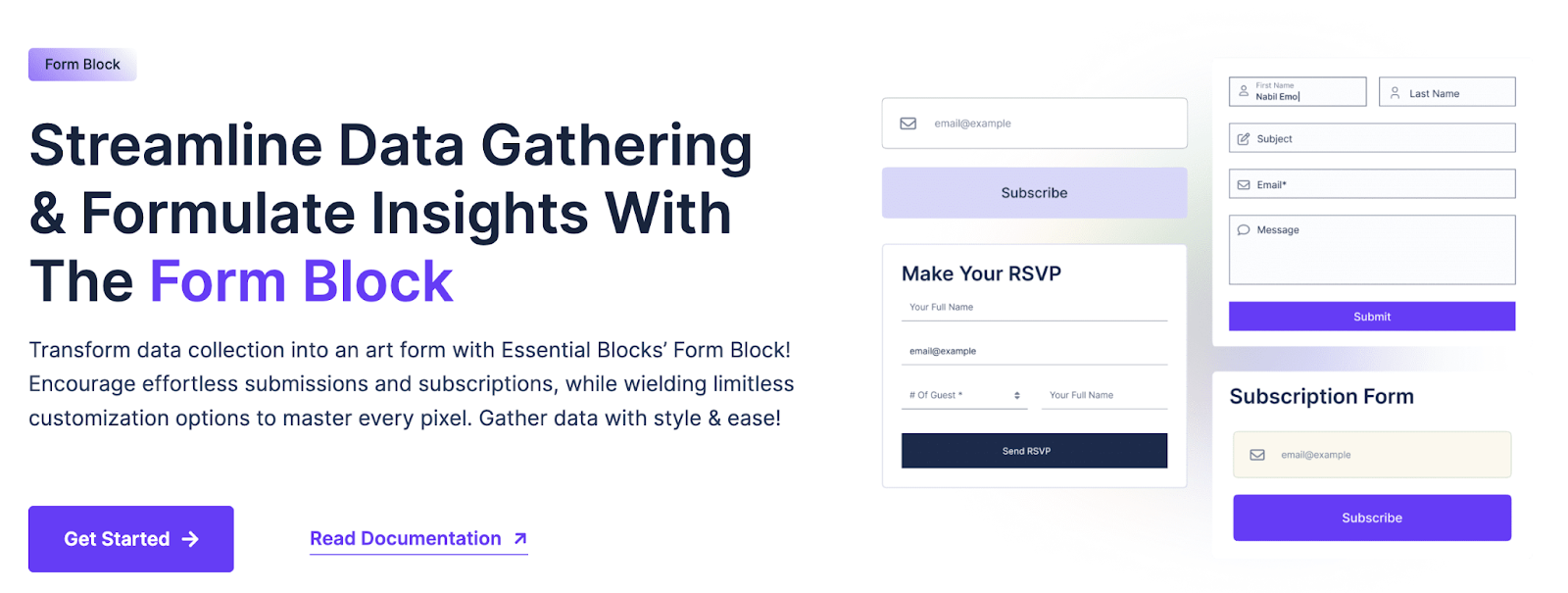 Passen Sie ein Formular im WordPress-Blockeditor an Customize a Form in WordPress Block Editor