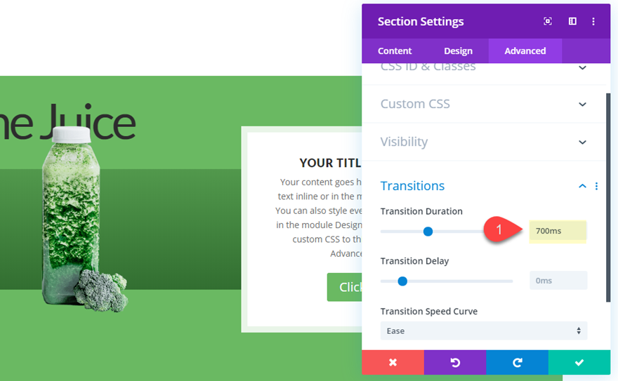 セクションディバイダーホバー効果