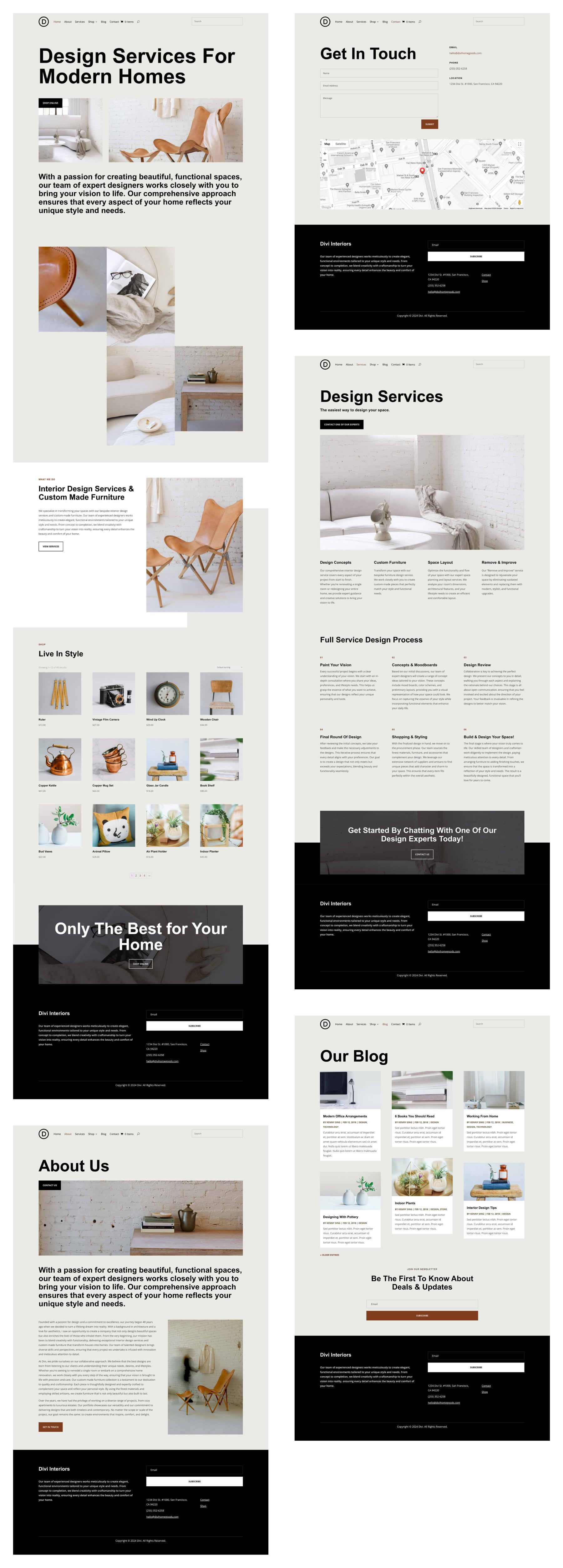 Divi インテリア スターター サイト