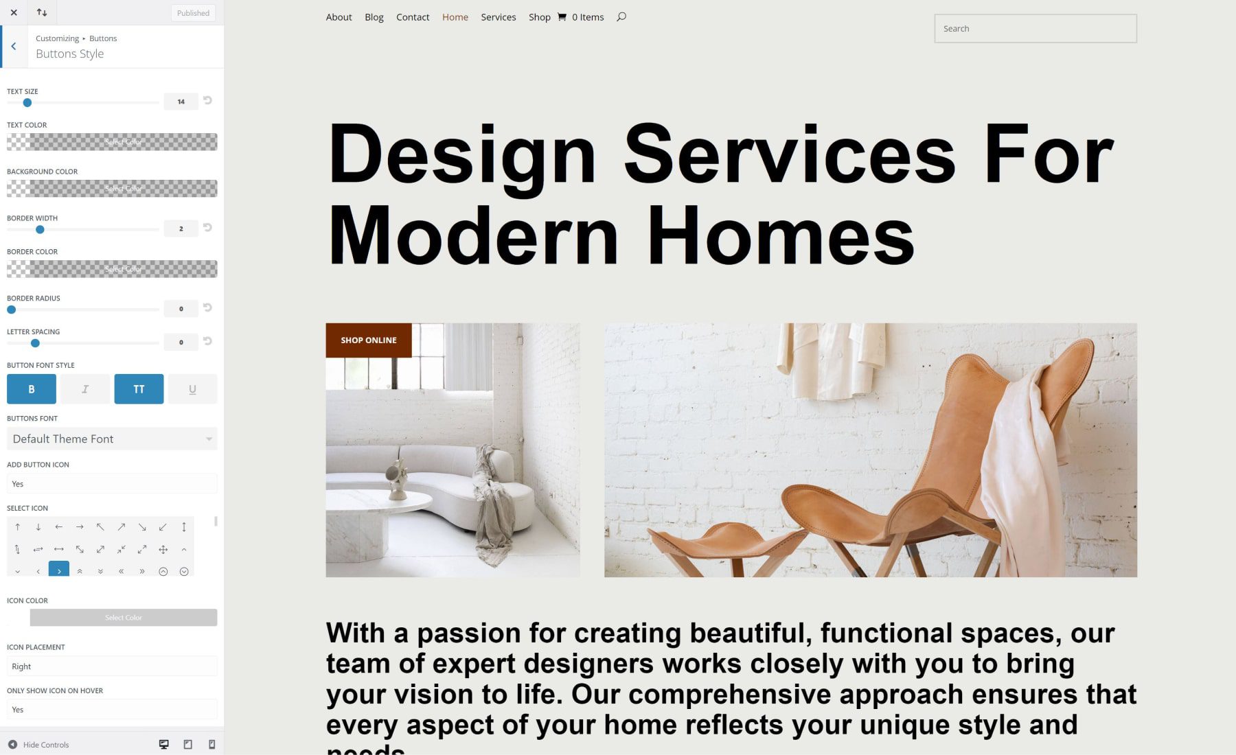 divi インテリア スターター サイト