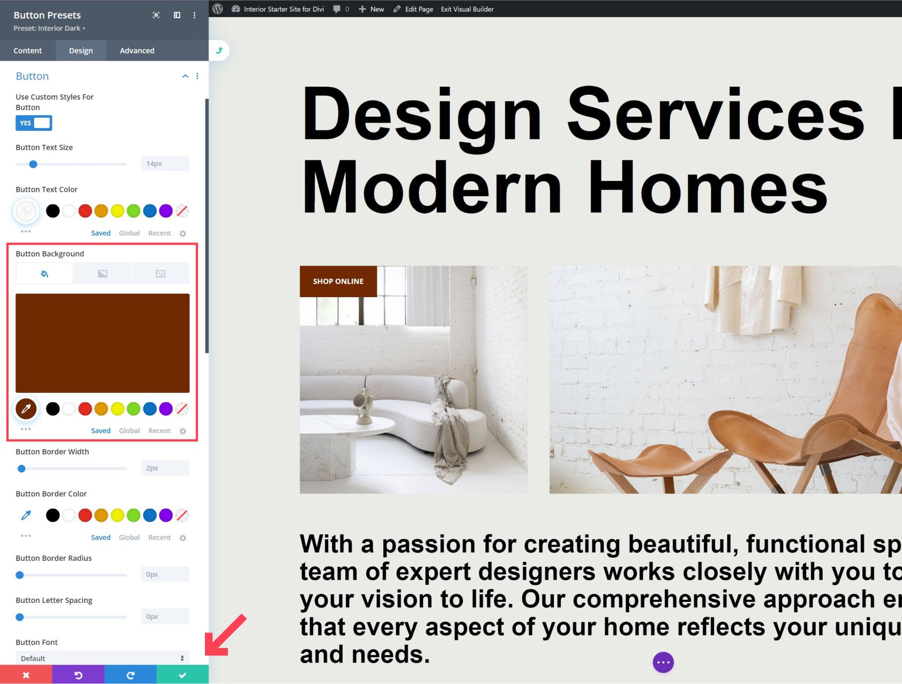 divi インテリア スターター サイト