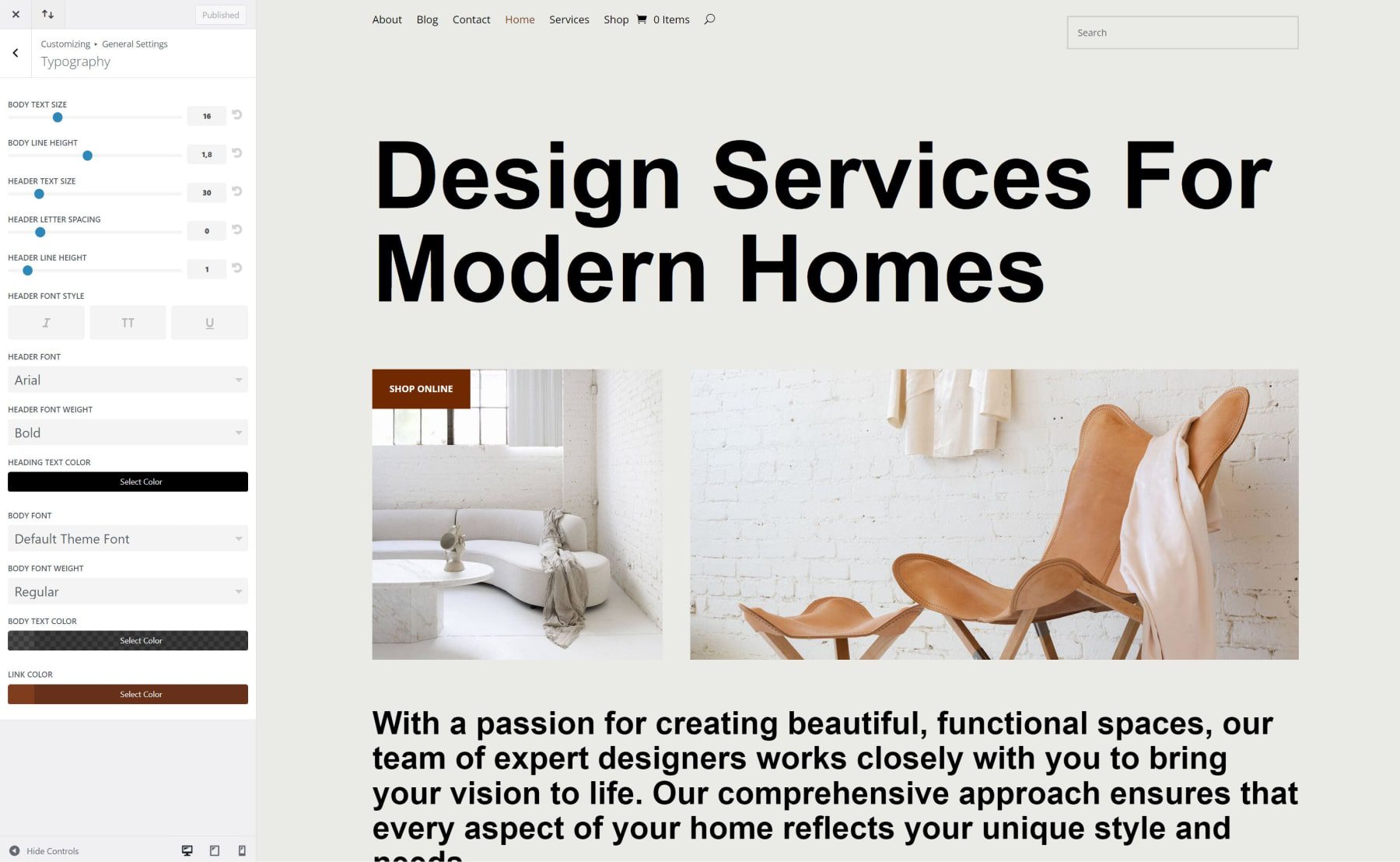 divi インテリア スターター サイト