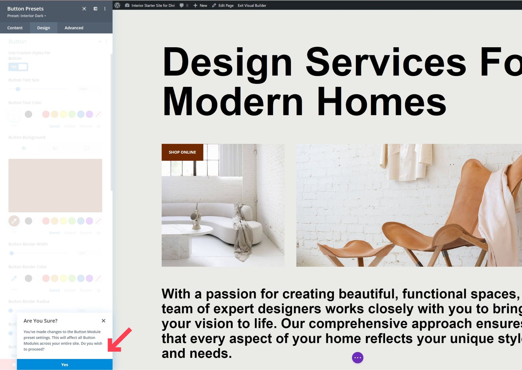 divi インテリア スターター サイト