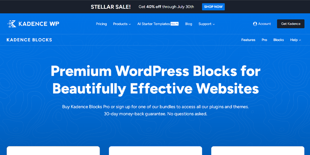 11 個頂級 Elementor 替代方案:WordPress 網站建置 15 Kadence Blocks Pro