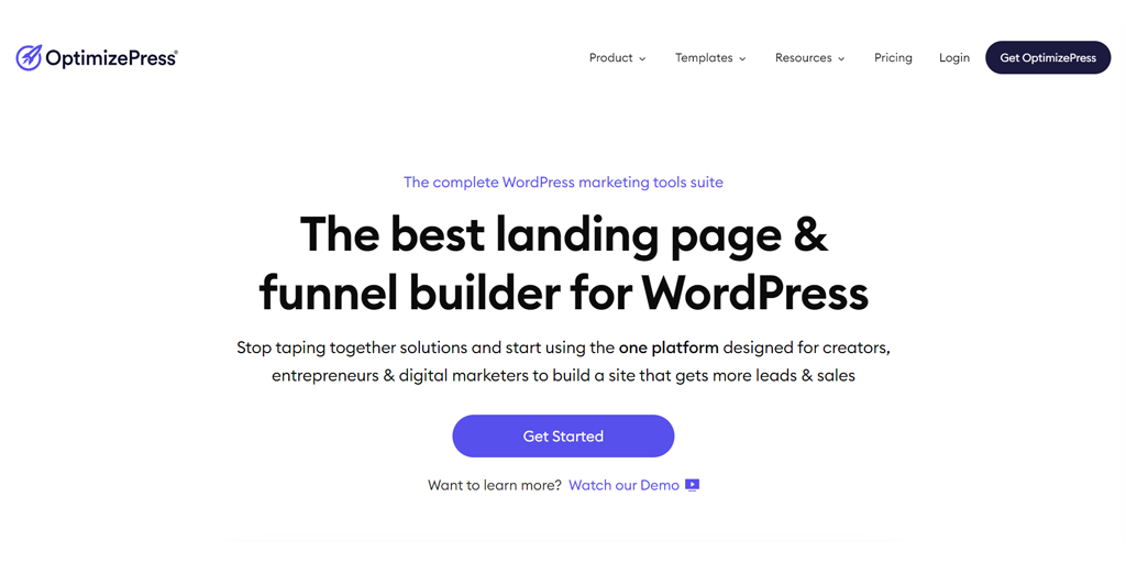 11 個頂級 Elementor 替代方案:WordPress 網站建置 6 OptimizePress