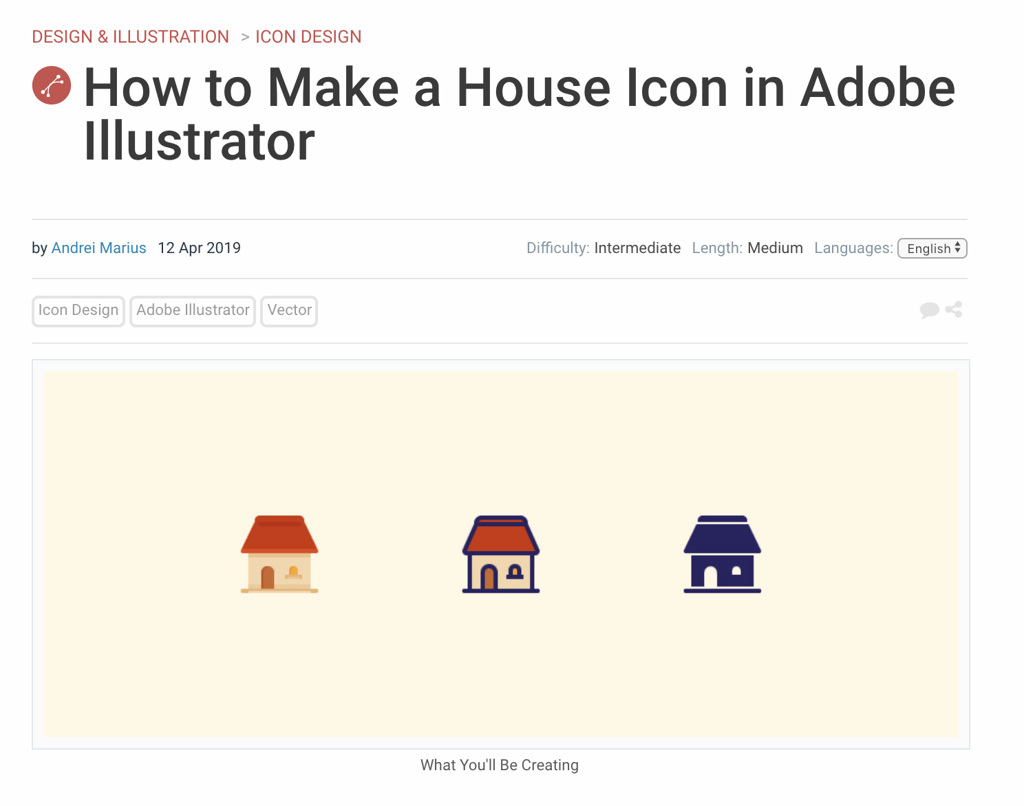 membuat ikon rumah dengan Adobe Illustrator CC