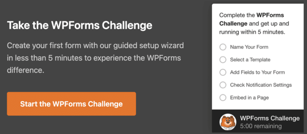 WPForms 挑戰 - WPForms The WPForms Challenge